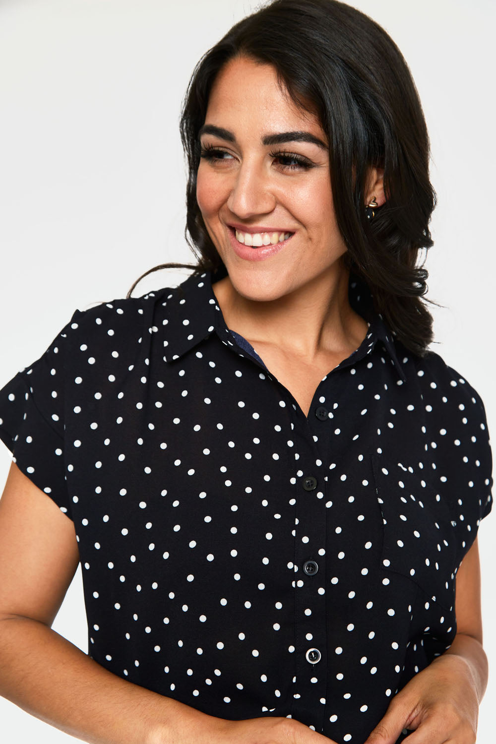 Voodoo Vixen – Brie Brie Polka Dot Shirt