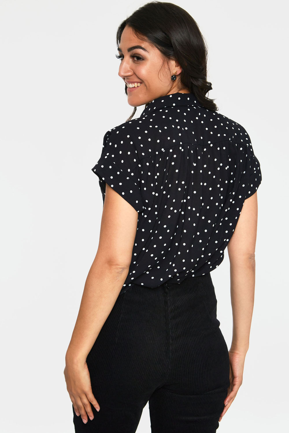 Voodoo Vixen – Brie Brie Polka Dot Shirt